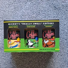 5 Sealed Vintage Mickey's "Really Swell" Decaf Coffee Theme Perk Cans