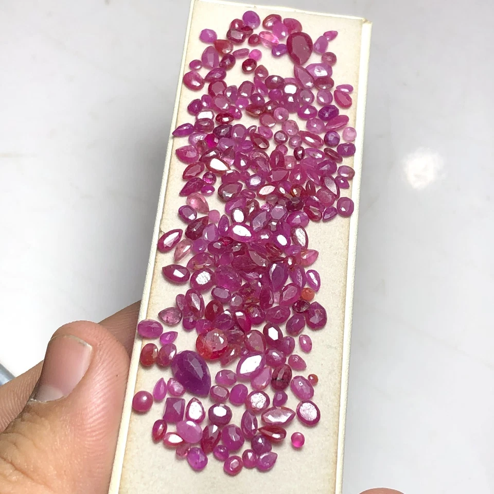 Natural Ruby Gemstone Mixed Shape Lot Untreated Loose Gemstones Wholesale 35 Ct - Image 3 of 4