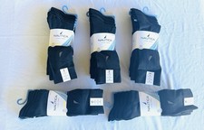 Lot Of 25 Pairs Men  s Nautica Crew Socks Black Size 6 - 12.5 NWT