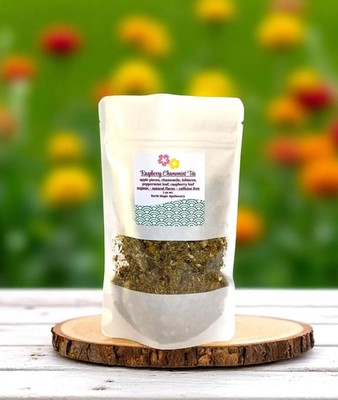 Raspberry Chamomint Tea Organic Loose Leaf Chamomile Sampler Blend