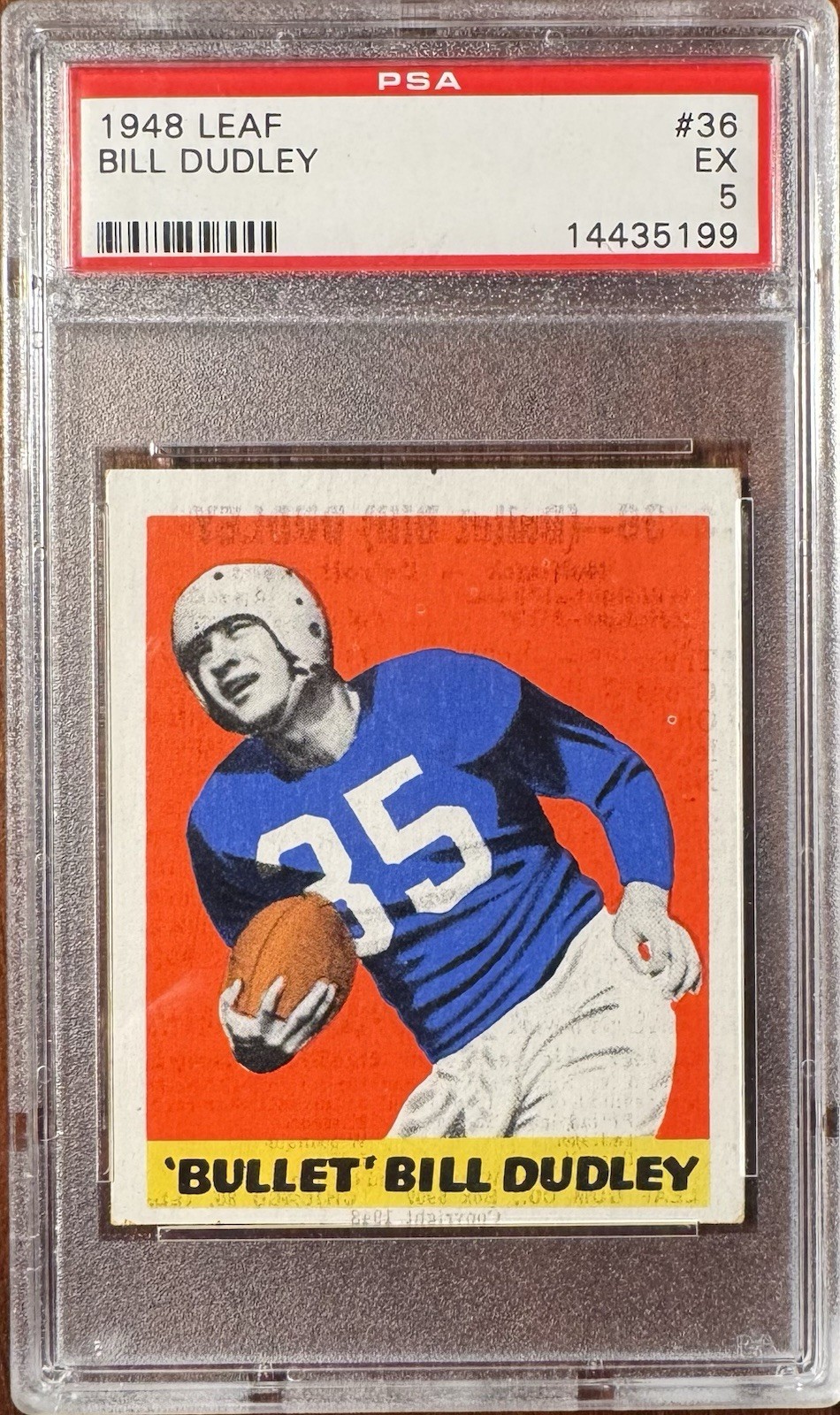 1948 Leaf #36 BILL DUDLEY ~ PSA 5 EX  ~ Lions