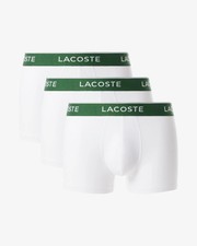 Image of Lacoste 3-Pack of Mens Trunks - White 001