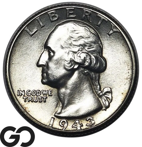 1943-D Washington Quarter, Solid Gem BU++
