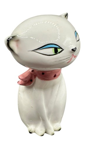 VTG Holt Howard Cozy Kitten Siamese Salt & Pepper Shakers Japan MCM Smirking Cat - Imagen 3 de 20