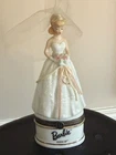 Wedding Day Barbie hinge trinket box - no shoes  - PHB Retired Porcelain figure