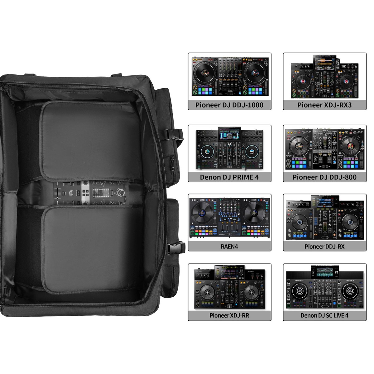 DJ Backpack for Club Gigs, DJ Mixer Case Compatible with Pioneer