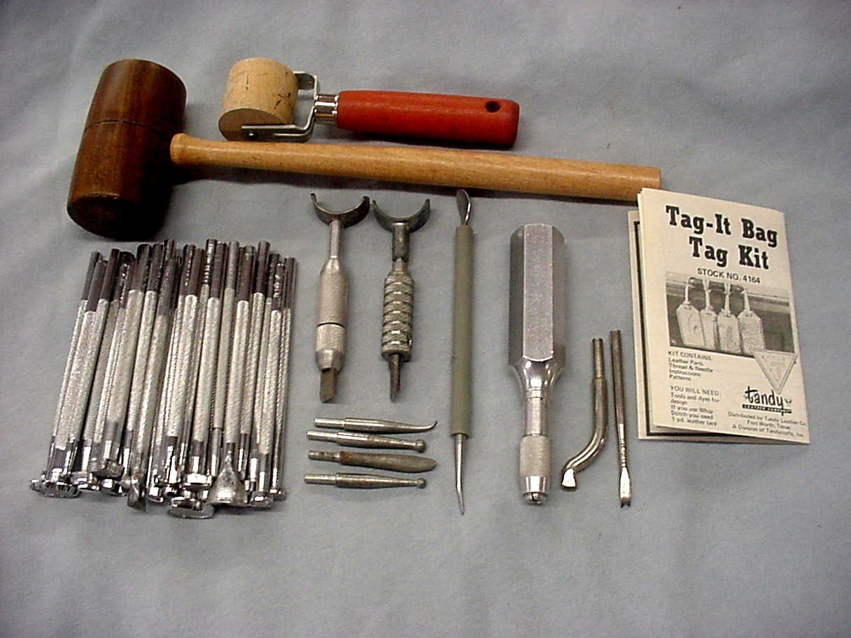 Lot of 35 Tandy Craftool Leather Craft Plus Cutters & Other Tools