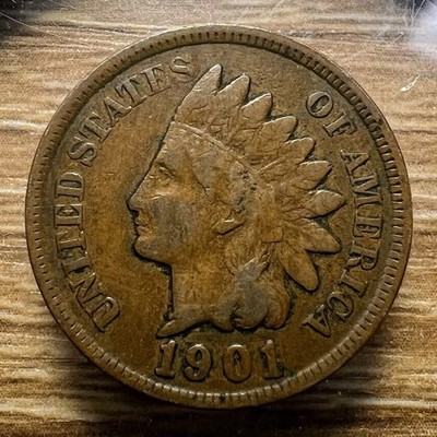 1901 Indian Head Cent - Actual Coin Shown - Free Shipping & Tracking INV#36