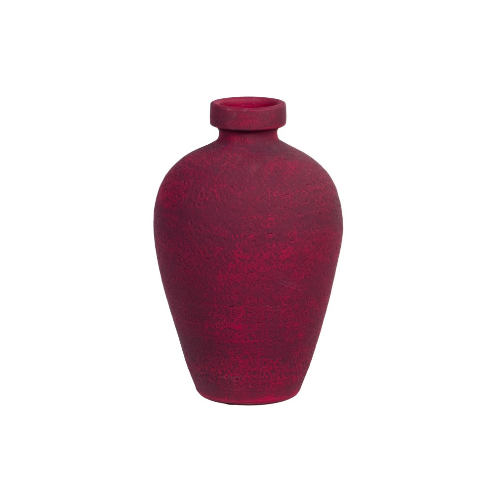 Vase Leiria 30 cm en terre cuite artisanale au design terracotta brut
