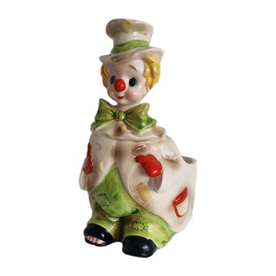 Vintage Relpo Clown Übertopf, Neuheit Pflanzkasten MCMb Japan, Keramik, sehr guter Zustand, 9''