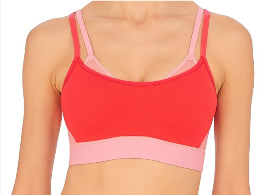 New Natori 752201 Gravity Contour Underwire Sports Bra 32B  Orange/Pink  $74