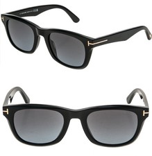 TOM FORD KENDEL TF1076 01B Black Geometric Modern Sunglass Authentic 1076