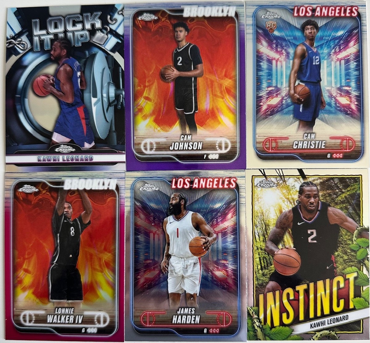 2024-25 Topps Chrome NBA Basketball Base Refractor & Insert Cards