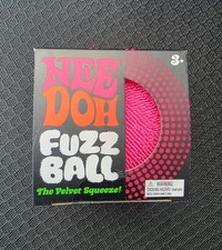 TIKTOK Pink Nee Doh Needoh Fuzz Ball Velvet Squeeze Stress Fidget Sensory Toy