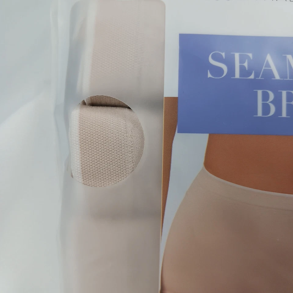 Ellen Tracy Essentials 女式无缝内裤 5 件装中号 Sunbeige 超细纤维 — 第 4/4 张图片