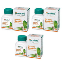 "Pack of 3 Himalaya Shuddha Guggulu 180 Tablets   Supports Heart Health"