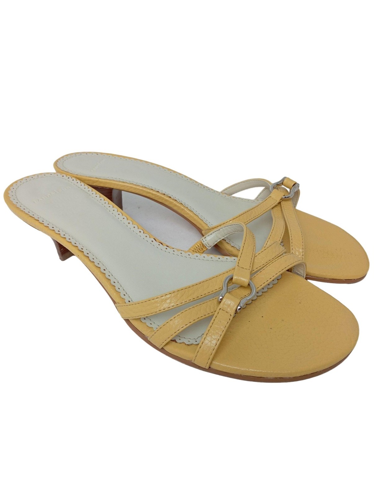 LANDS’ END Riemchen-Sandaletten Damen Sandaletten Gr. DE 38 blassgelb