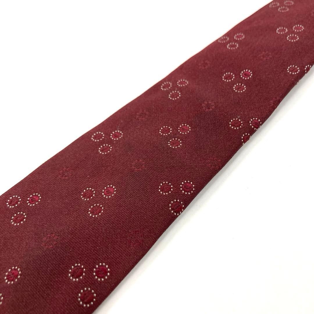 GIVENCHY Necktie Red Pattern Logo Fine Fabric Use… - image 9