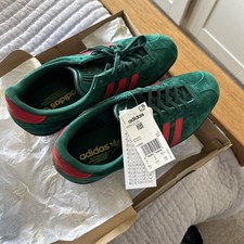 Brand New adidas Originals Gazelle OG Retro Trainers Green Red Black UK 9 