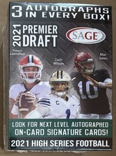 2021 Sage Premier Draft High Series Football Blaster Box NEW/Sealed w/ 3 AUTOS!!