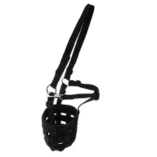 Horse Pony PP Belt Grazing Muzzle w/ Halter Adjustable Chin Head Collar