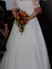 Brautkleid Lohrengel elfenbein/creme Größe 44 2 teilig