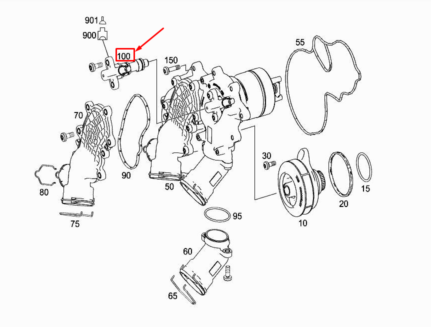 MERCEDESBENZ C W205 Thermostat A1772003900 NEU ORIGINAL eBay