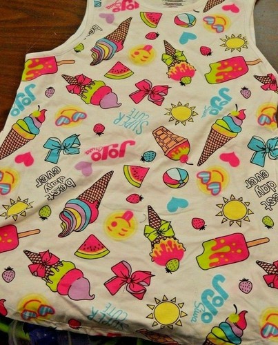 JoJo Siwa Mom (Med) & Me (xs/s) Tank Top/Bow Set + Beach Ball & Straws - Picture 2 of 7