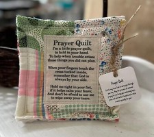 Prayer Quilt with Cross Inside,Handmade Sew Individually Colorful Quilts