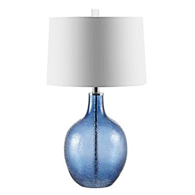 Lighting Collection Nadine Blue Glass 26-inch Bedroom Living Room Home Office...