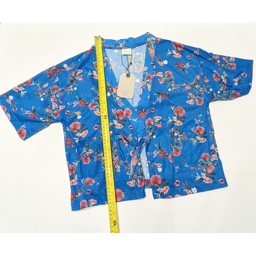 Zara Girls Floral Print Short sleeve kimono Size 9-10 Years - Picture 5 of 5