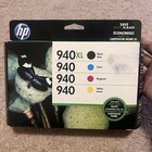 HP 940XL New Black Cyan Magenta Yellow Ink 09/2019