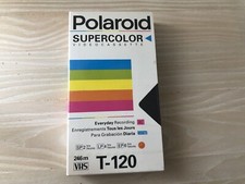 Blank Polaroid Supercolor Video Cassette VHS Tapes T-120 NEW SEALED