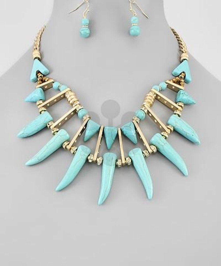 Horn Necklace Jewelry Set (Black Panther Wakanda inspired style