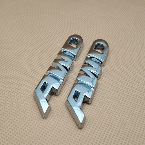 2Pcs Metal Chrome AWD Letters Badge Trunk Fender Silver Car Emblem Sticker Decal - Bild 3 von 6