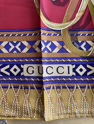 GUCCI グッチ 気球柄 シルク 絹 100% made in Italy GUCCI グッチ 気球柄 シルク 絹 100% made in Italy