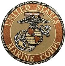 UNITED STATES MARINE CORPS LOGO MILITARY VETERAN EMBROIDERED PATCH EE-84