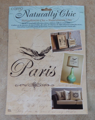 New Conso Natrually Chic Applique PARIS #1930083001   7 1/2'' x 8''