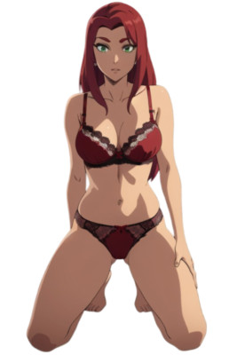 Starfire Titans Waifu Weatherproof Anime Sticker 6'' Car Decal
