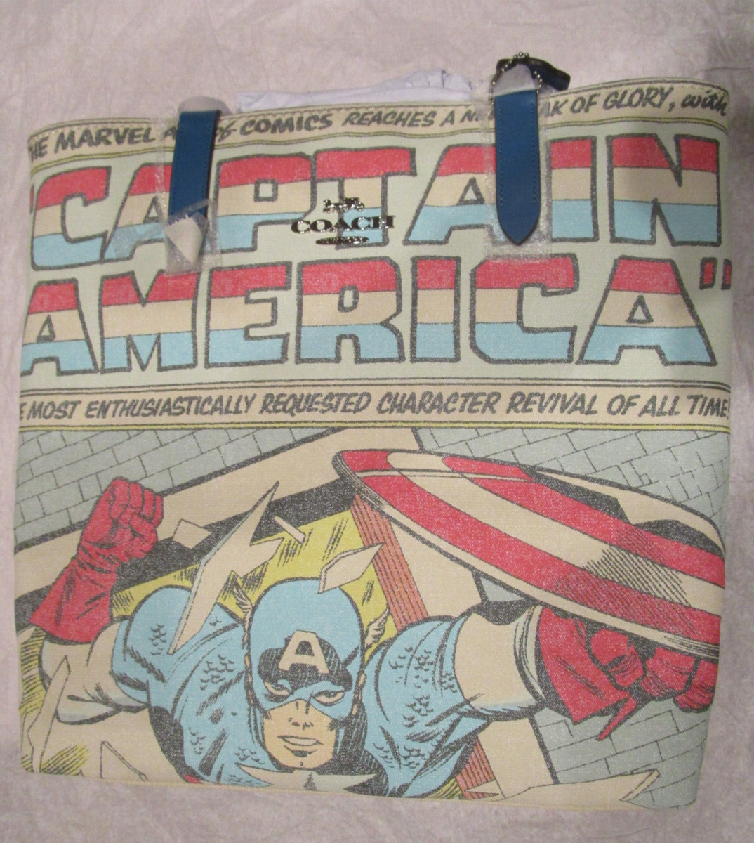 Coach x Marvel Captain America Tote Bag Large *new with tags*
