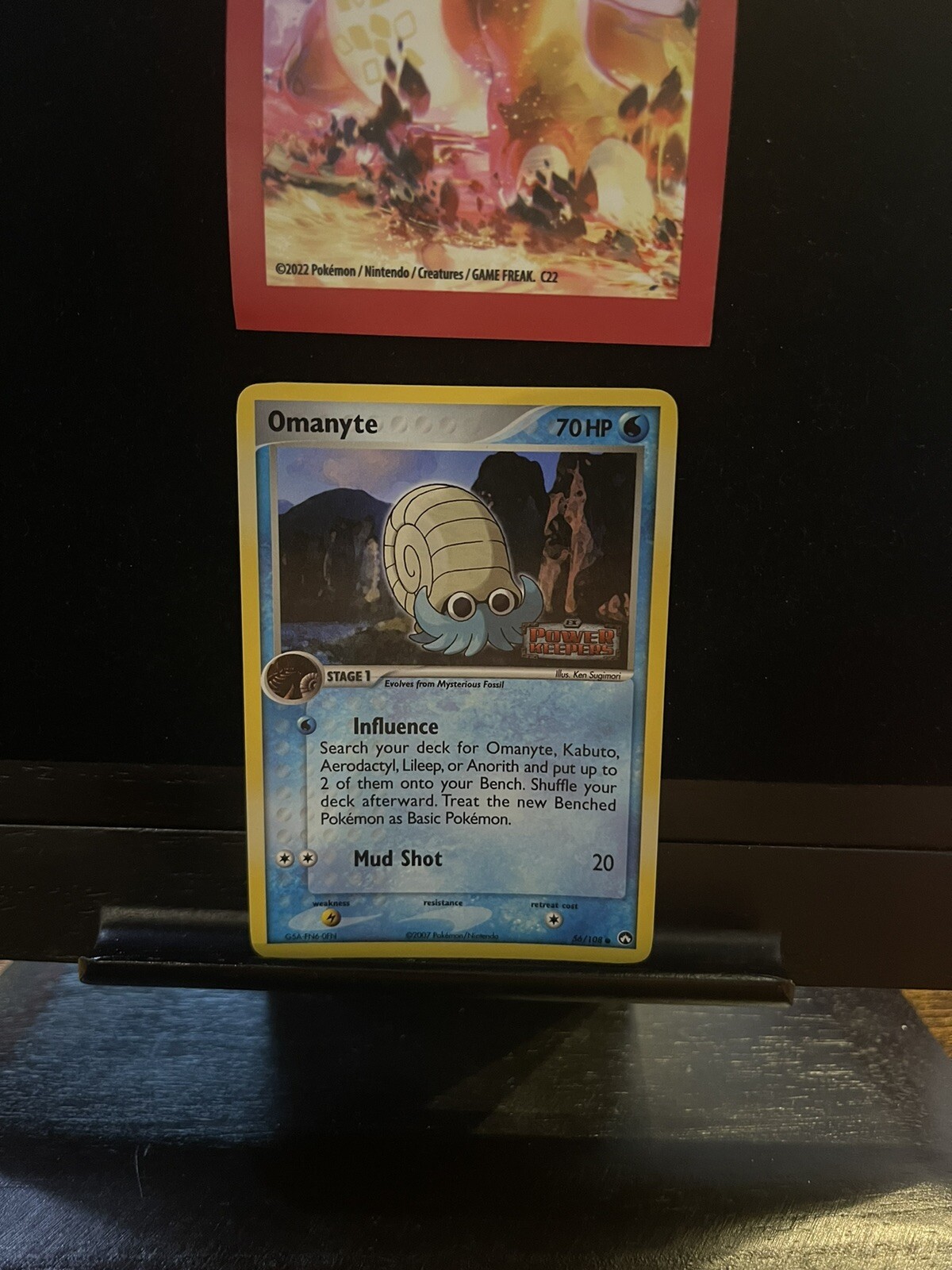 Omanyte 56/108 EX Power Keepers Reverse Holo 🔥Stamped🔥 Pokemon 169💎LP NM +💎