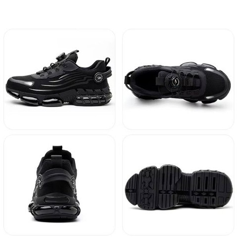 Zapatillas Transpirables Anti golpes Sin Pasadores Agujetas Cómodos punta acero - Picture 10 of 12
