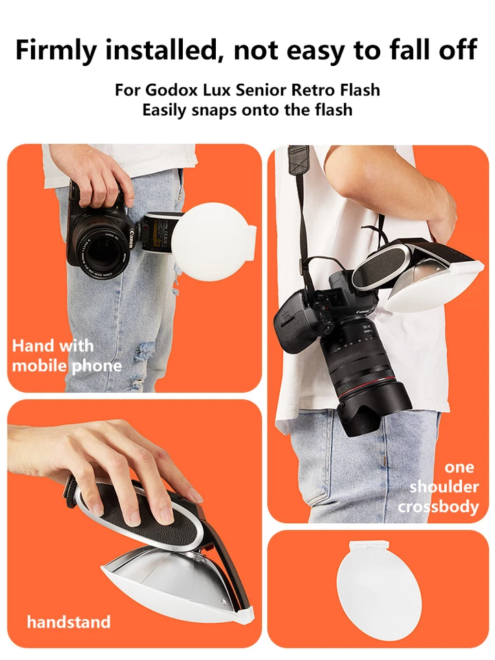 JYYXF Diffuser 3 Colors for Godox Lux Senior Retro Camera Flash Light Speedlite  - Image 4 of 4