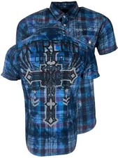 Xtreme Couture by Affliction Men's Button Down Shirt Faith  Trust S-2XL