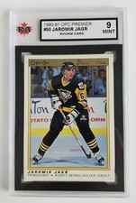 1990 JAROMIR JAGR KSA GRADED 9 MINT NHL HOCKEY ROOKIE CARD O-PEE-CHEE PREMIER 50