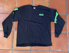 Vintage Gildan Ultra Cotton Black XL T-Shirt Long Sleeve HI VIZ Shooting Systems