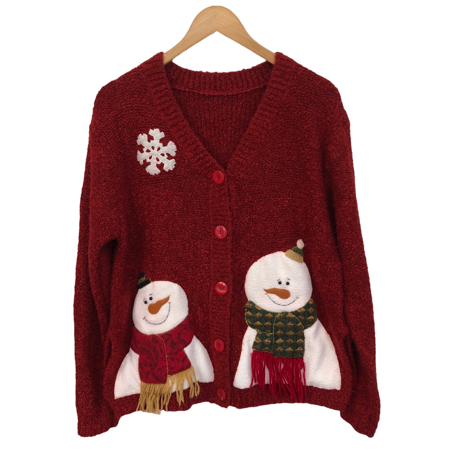 Vintage Red Chunky Knit Christmas 