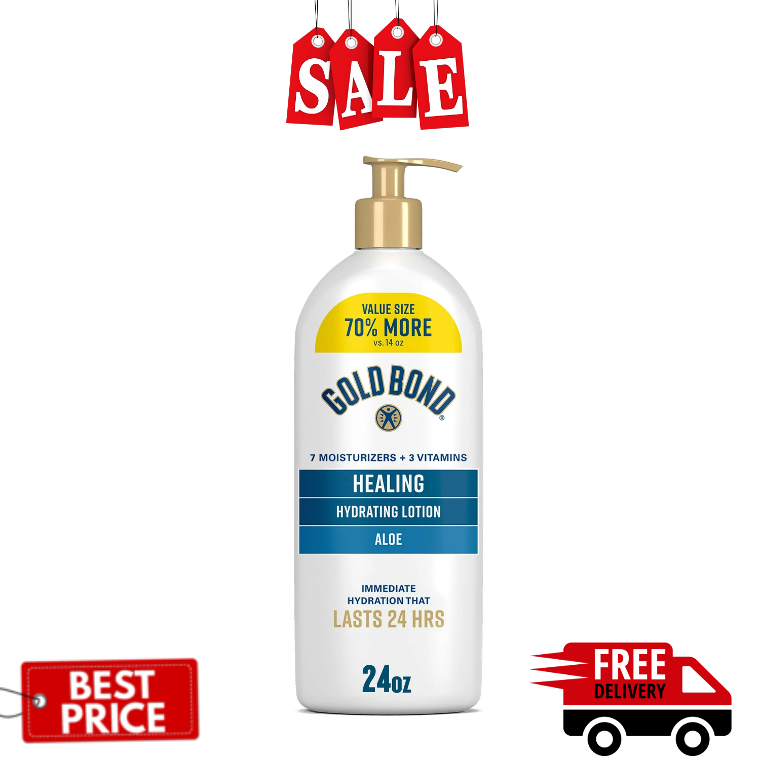 Gold Bond Hydrating Aloe Lotion for Dry Skin 24 oz