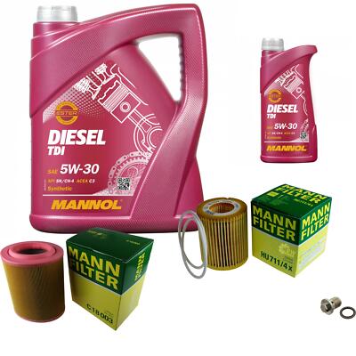 MANN Inspektionspaket 6L MANNOL Diesel TDI 5W-30 für Alfa Romeo 159 Sportwagon