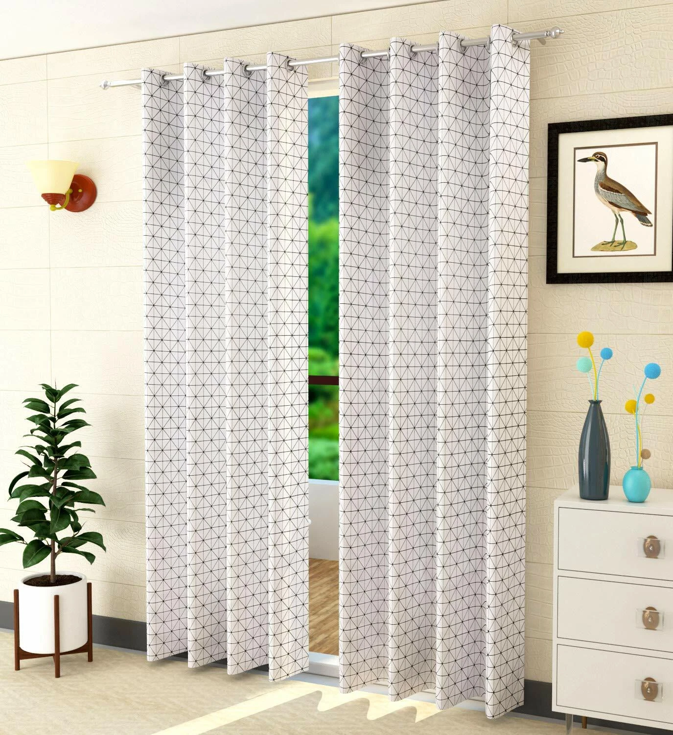 Nuevo Juego De Cortinas Para Ventana De 2 Piezas - 5 Pies